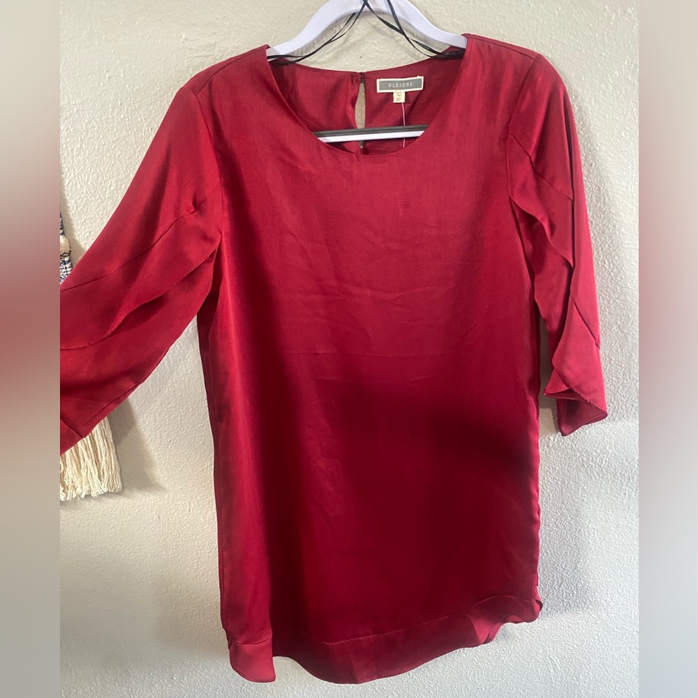 Pleione Rich Red Blouse